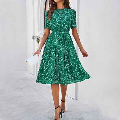 Casual Polka Dot Print Dresses Wholesale Womens Clothing N3824040100115