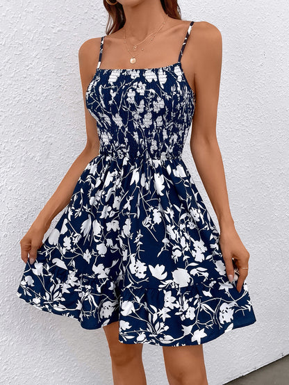 Floral Printed Waist Sexy Sheath Cami Dresses Wholesale Womens Clothing N3824052000047