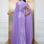 Sequin Halter Neck Raglan Party Dress Mermaid Maxi Dress Wholesale Womens Clothing N3823110400013