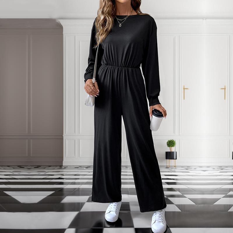 Long Sleeve Solid Color Autumn Jumpsuit Wholesale Womens Clothing N3824082900010