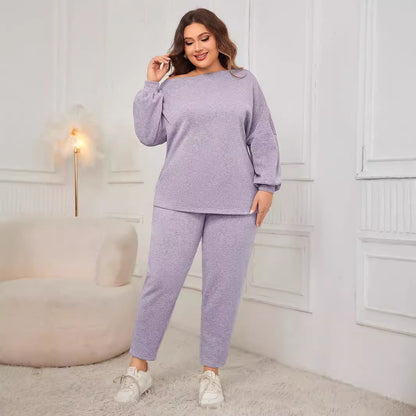 Strapless Plus Size Baggy Sweatshirts Pants Sets Wholesale Womens Clothing N3824091200165