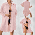 Resort Beach Jacket Bikini Cover Up Button Down Shirt Wholesale Womens Clothing N3824022600104