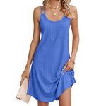 Solid Color Round Neck Cami Loose Sleeveless Dresses Wholesale Womens Clothing N3824052000090