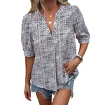 Short Sleeve Stand Collar Shirt Wholesale Womens Clothing N3824022600087