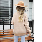 Casual Colorblocked Leopard Print Button Down Knit V-Neck Jacket Wholesale Womens Clothing