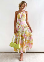 Fashion Print Long Slouchy Sleeveless Mid-Length Dress Wholesale Dresses