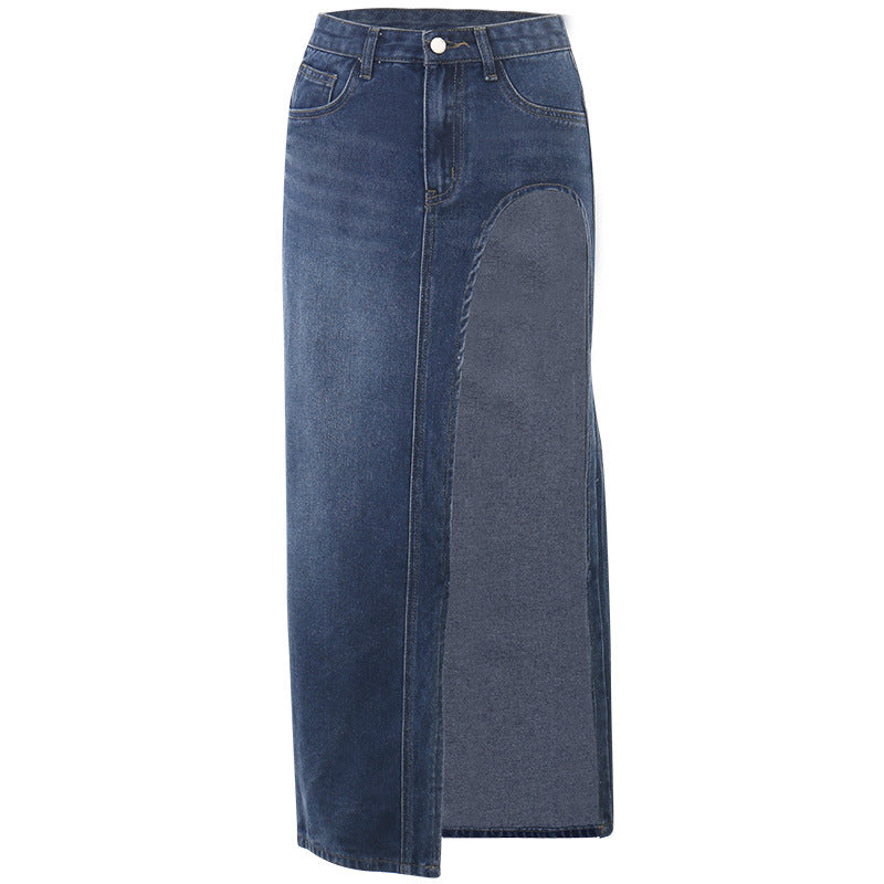 Slit All-Match Pocket Low Waist Denim Skirt Wholesale Women'S Bottom