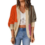 Fashionable Colorblock Knit Cardigan Wholesale Womens Clothing