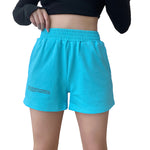 Casual Blue Letter Print Sports Shorts Wholesale Womens Clothing