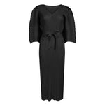 Solid Colour Slim Fit Sleeve Neck Knitted Dress Wholesale Dresses
