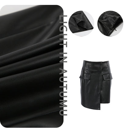 Sexy Slim Wrap Hip Pure High Waist Leather Skirts Wholesale Womens Clothing N3824090300012