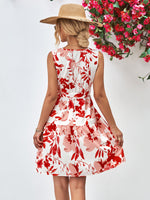 Sleeveless Printed V-Neck Off-The-Shoulder Slim Dress Wholesale Dresses