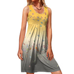 Gradient Printed Casual Round Neck Sleeveless Tank A-Line Dress Wholesale Womens Clothing N3824061200007