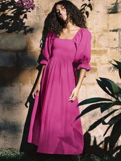 Niche Lantern Sleeve Three Quarter Sleeve Dress Wholesale Dresses