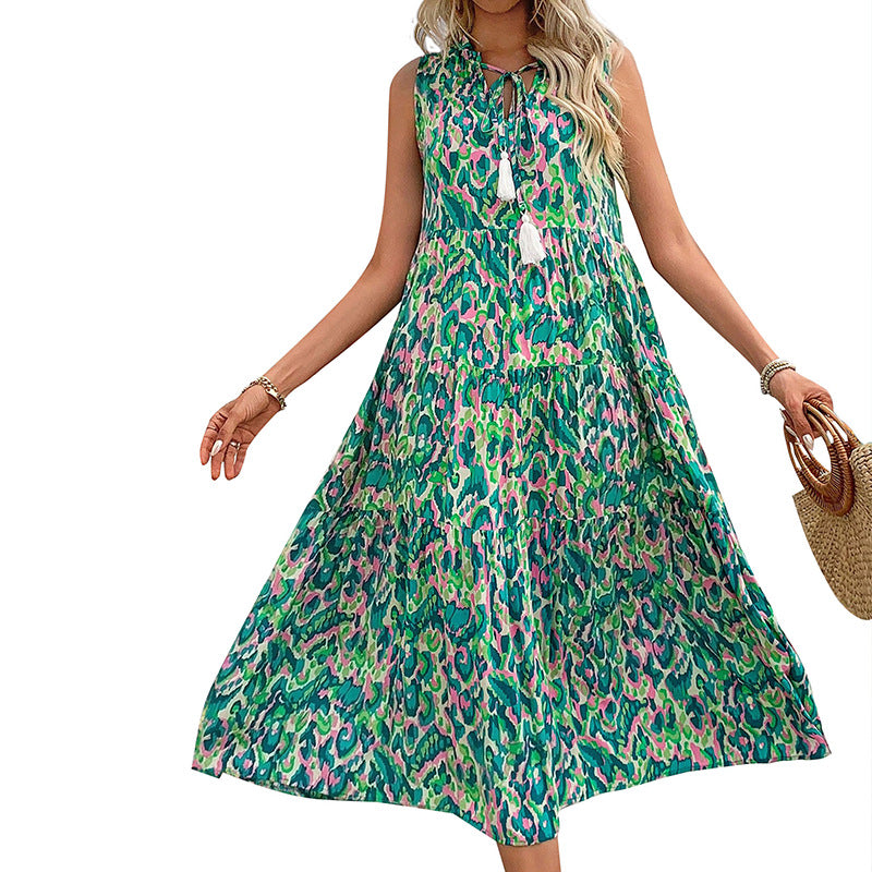 Summer Sleeveless Boho Maxi Dresses Wholesale Womens Clothing N3824062800033