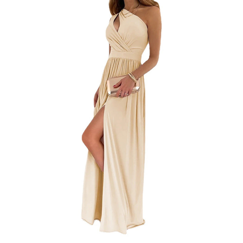 Sleeveless Sexy High Waist Slit Dress Wholesale Womens Clothing N3823070300183