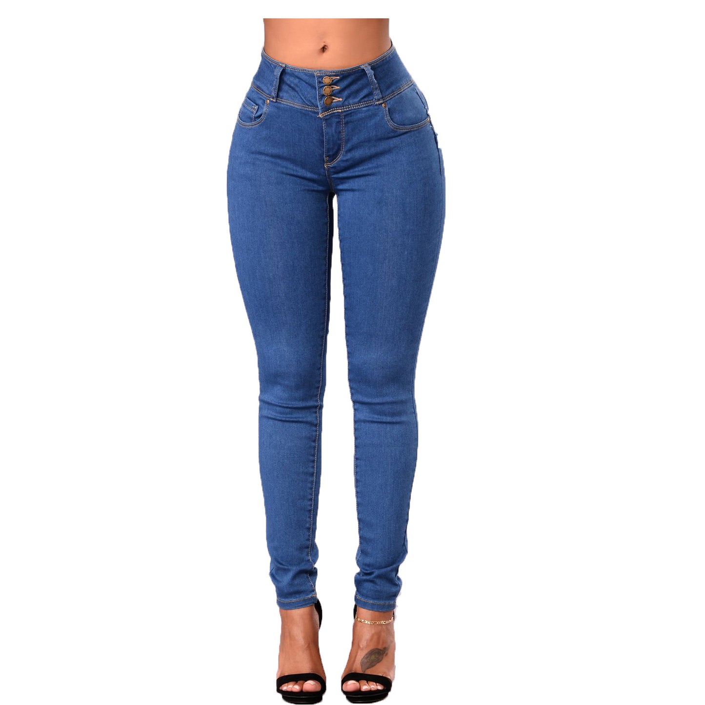 Slimming And Hip Lifting Flip Flop Denim Trousers Wholesale Womens Clothing