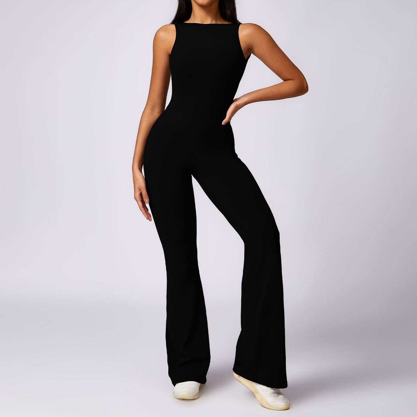 Sports Yoga Jumpsuit Casual Flared Fitness Backless Yoga Clothes Wholesale Womens Clothing N3824081900001