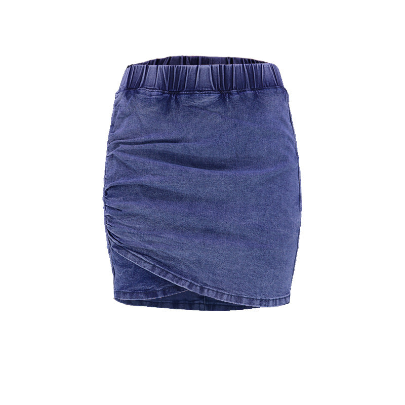 Tight Hip Elastic Waist Skinny Denim Skirts Wholesale Womens Clothing N3824040700324