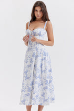 Solid Color & Fashion Floral Printed Wrap Halter Dress Wholesale Dresses