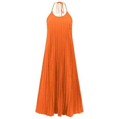 A-Line Pleated Dress Beach Holiday Maxi Dresses Wholesale Womens Clothing N3824110900058