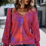 Fashion Long Sleeve V-Neck Cardigan Sweater Jacket Wholesale Womens Tops