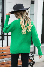 Long Sleeve Casual Pullover Furry Solid Color Knit Sweater Wholesale Women'S Top