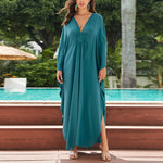 Vacation Loose Plus Size Long Dress Robe Wholesale Womens Clothing N3823112800034