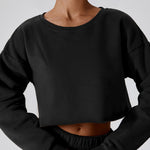 Long-Sleeved Cropped Tops Loose Casual Sportswear Wholesale Womens Clothing N3823122500006
