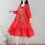 Women's Embroidered Beach Ethnic Dress Wholesale Womens Clothing N3823121400189