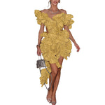 Sleeveless Pleated Backless Irregular Hem Sexy Dress Wholesale Womens Clothing N3823110200081