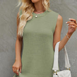 Solid Color Crew Neck Knitted Jumper Dress Wholesale Womens Clothing N3823120500001