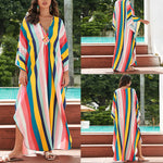 Full Printed Loose Plus Size Beach Dresses Wholesale Womens Clothing N3823112800037