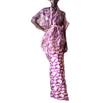 Short Sleeve Printed Loose Belt Dress Wholesale Womens 2 Piece Sets N3823110200073