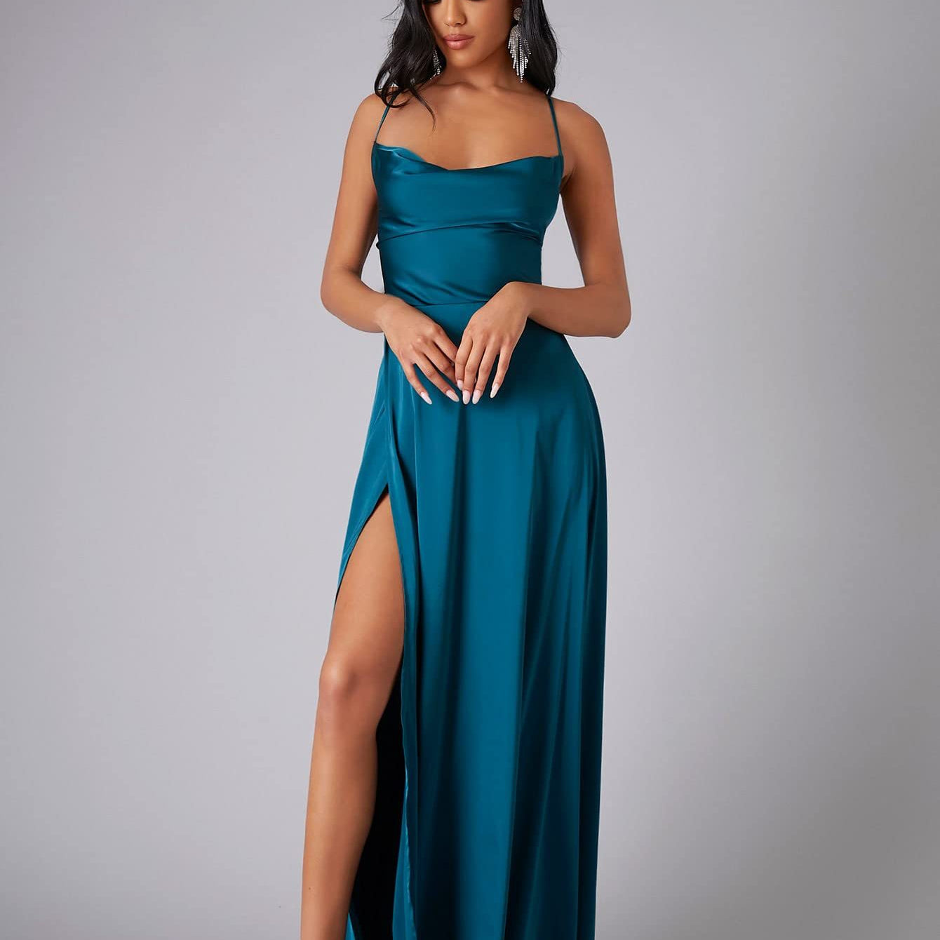 Sexy Backless Waist Sling Maxi Dresses Wholesale Womens Clothing N3823111600009