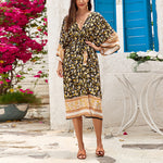 Seaside Floral Vacation Dresses Beach Shawl Wholesale Womens Clothing N3823112200058