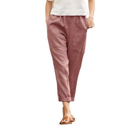 Large Pockets Wholesale Straight-Leg Trousers For Women