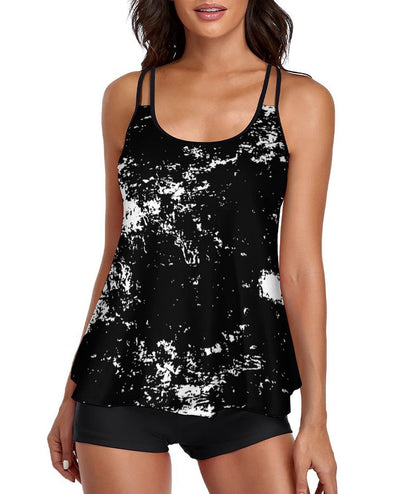 Printed Swimwears Tops & Boyshorts Womens 2 Piece Sets Tankini Womens Swimsuit Wholesale Vendors