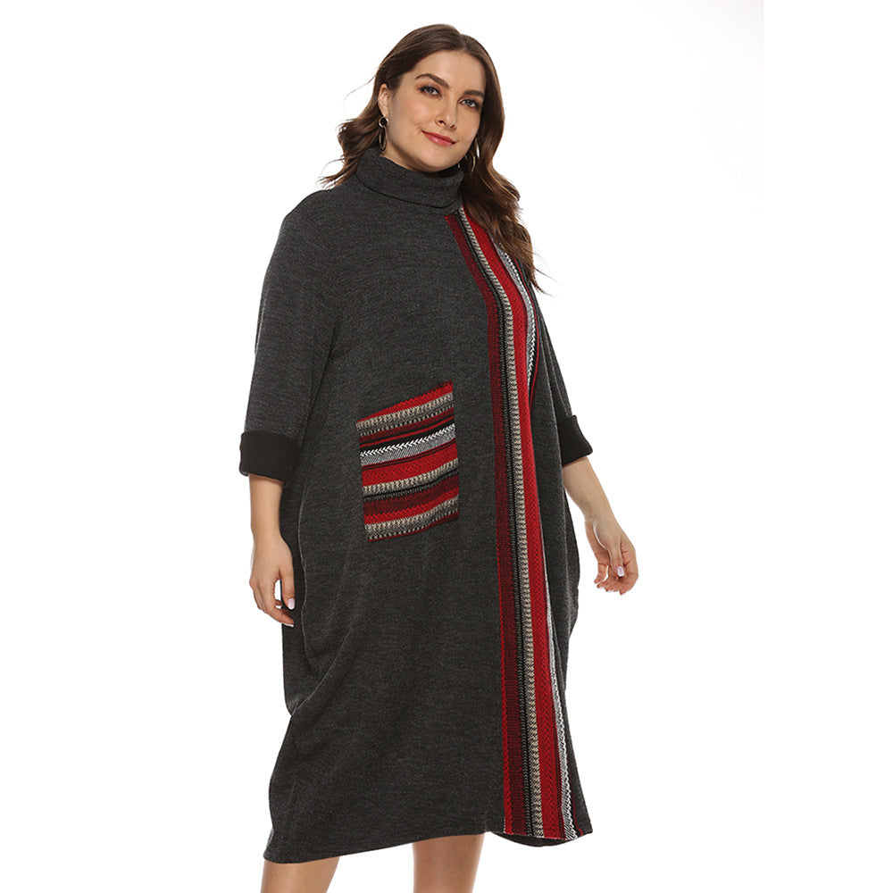 Striped Plus Size Wholesale Dress