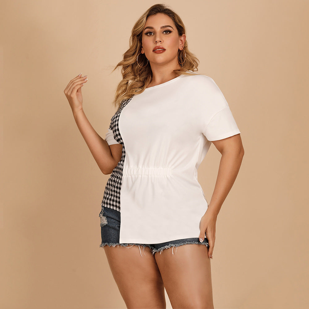 Irregular Hem Plus Size Women Wholesale T Shirt