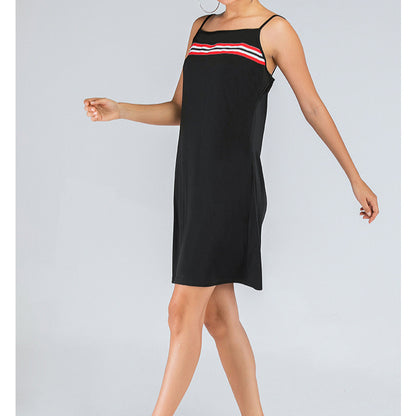 Striped Black Cami Dress Wholesale