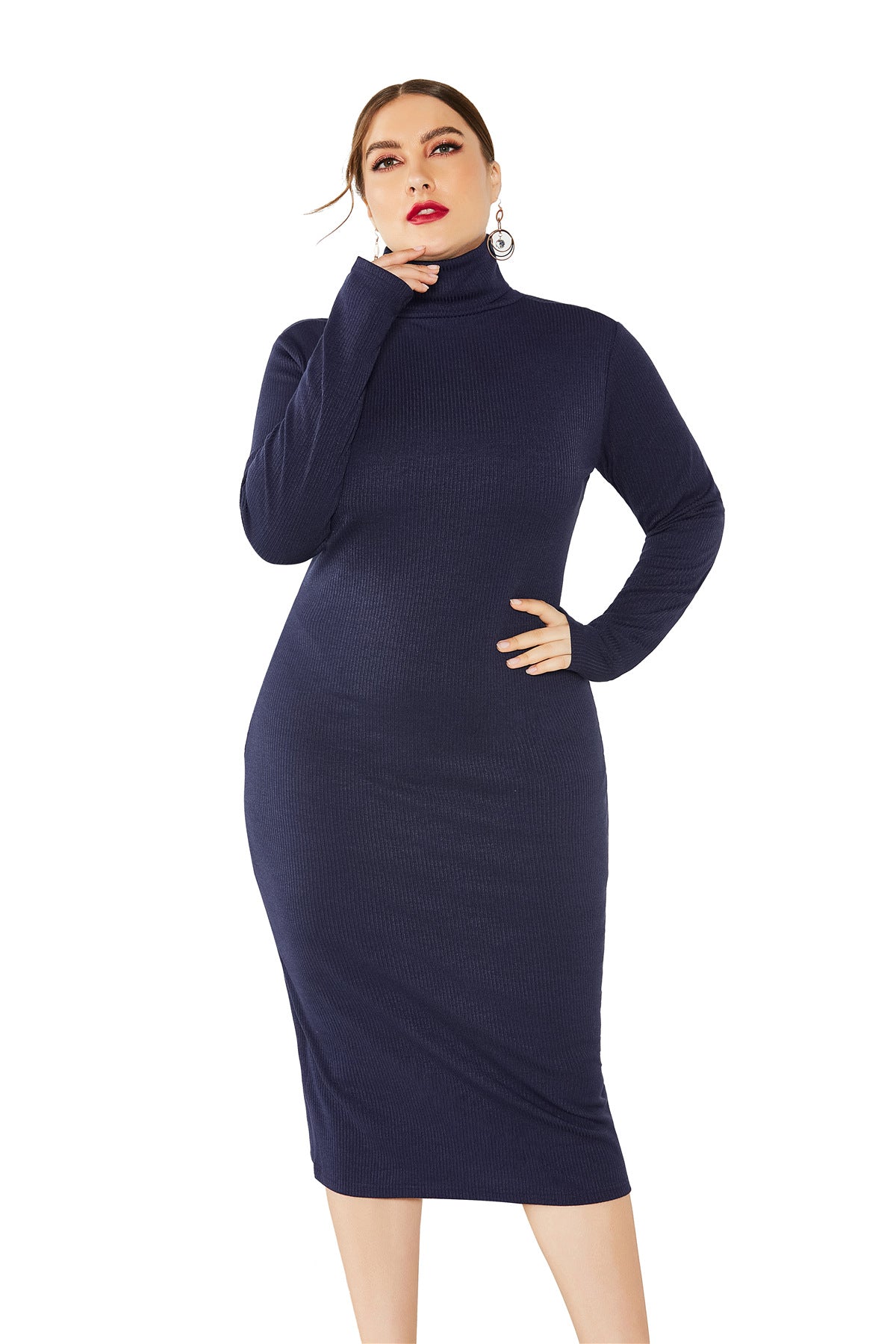 Bottomed Knitted Wholesale Plus Size Dresses For St. Patrick'S Day