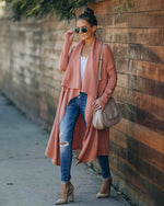 Solid Lapel Collar Jacket Womens Long Sleeve Fashion Cardigans Wholesale Clothing Vendors