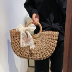 Fashion Straw Basket Bag Beach Woven Bag Wholesale Handbags