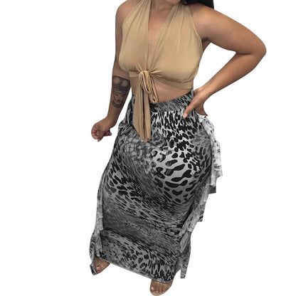 Tassels Leopard Dress Fashion Wholesale Skirts And Dresses