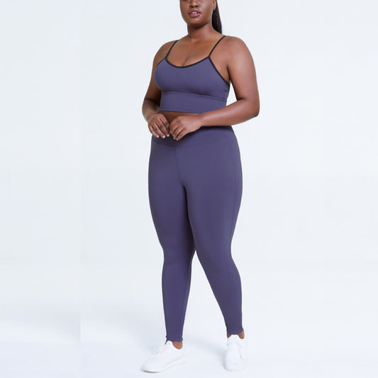 Bra & Leggings Wholesale Plus Size Clothing Fitness 2pcs Curvy Workout Clothes