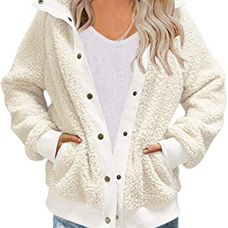 New Autumn And Winter Loose Wool Women Cardigan