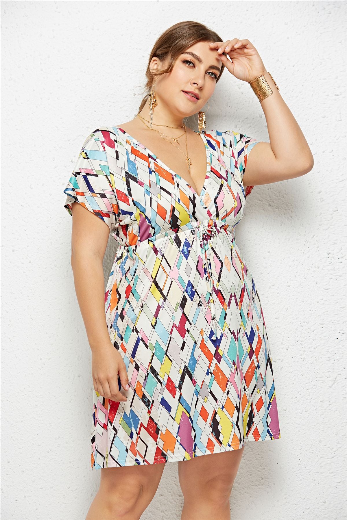 Sexy V-Neck Wholesale Plus Size Dresses