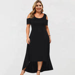 Off Shoulder Women Curvy Dresses Wholesale Plus Size Clothing