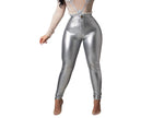 Solid Color Womens PU Trousers Elastic Fleece Thickened Leather Wholesale Pants Fashion